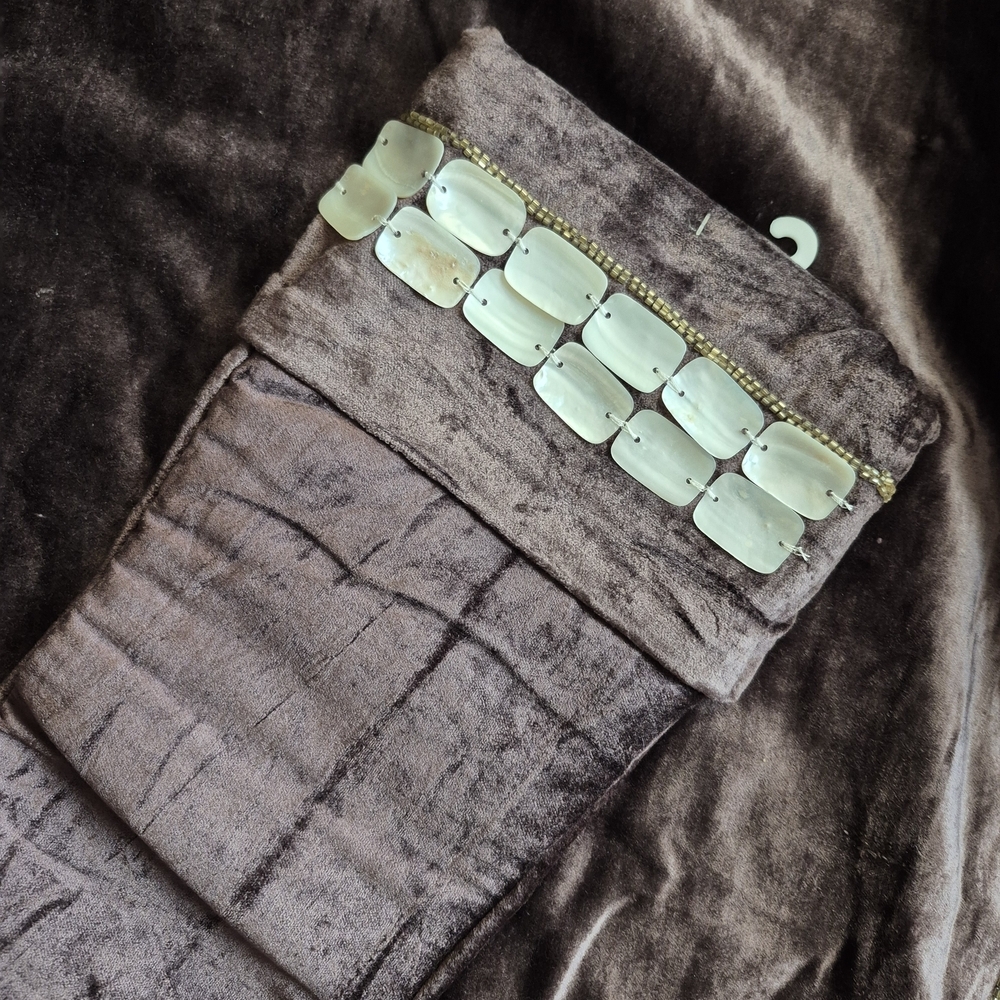 Elegant Brown Tree Skirt and Stocking Set - Picture 3 of 12